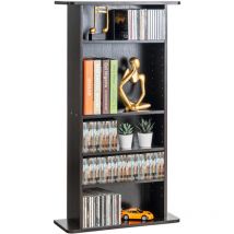 Media Storage Cabinet, 5-layer dvd Shelf Holds up to 240 CDs, Adjustable cd Shelves, Protects & Organizes Music, Movie, Video Games or Memorabilia