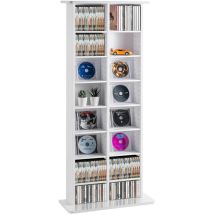 Media Storage Cabinet, 8-layer dvd Shelf Holds up to 464 CDs, Adjustable cd Shelves 16 Compartments, Protects & Organizes Music, Movie, Video Games