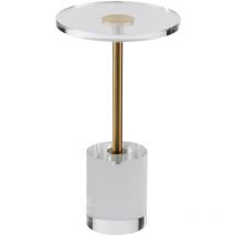 Mophorn - vevor Mesa Auxiliar Redonda 302x543 mm Mesa de Centro de Acrílico para Sofá Carga Máxima 10 kg Mesita de Noche Fácil Instalación para