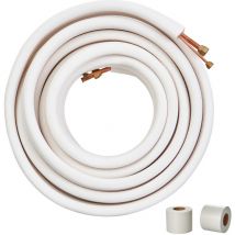 Mophorn - vevor 50FT Mini Split Line Set, tubi in rame con diametro esterno da 1/4' e 1/2', per aria condizionata, refrigerante o pompa di