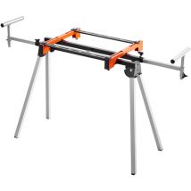 Vevor - Miter Saw Stand, 300lbs Load Capacity Steel Collapsible Stand for Miter Saw with One-piece Mounting Brackets Clamps, Adjustable Height and
