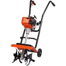 Mophorn - vevor Motobineuse Thermique a Moteur Essence 31 cc a 4 Temps avec 4 Dents Avant Reglables en Acier Grandes Roues Installation Facile