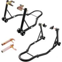 Motorcycle Stand Lift, 0.39 Tons Front Rear Combo Stand Lift Stand, Front and Rear Wheel Fork Stand, u+l Fork Swingarm Spool, Compatible with Most