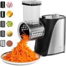 Mophorn - vevor Moulin-Rape a Fromage Electrique 250 w Haute Puissance,Trancheuse a Legumes avec 5 Lames Differentes,Machine a Salade en Acier