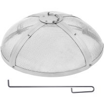 Vevor Parascintille Rotondo per Braciere da 20', Copertura in Metallo in Acciaio Resistente Rinforzato, Coperchio per Braciere da Esterno, Coperture
