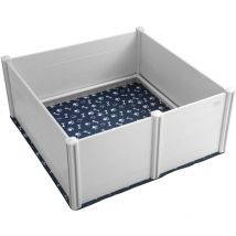 Vevor - Parc de Mise Bas pour Chien, 150x150x61 cm, Caisse de Mise Bas pour Chiens et Chiots, avec Rails et Tapis de Pipi Lavable, Boite de Naissance