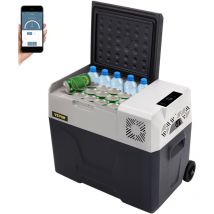 Refrigerateur Portable a Compression 40 l Glaciere Electrique Voiture 569 x 368 x 483 mm Frigo Congelateur 45 w Panneau Numerique Intelligent pour