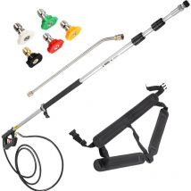Vevor - Pistolet Lance Nettoyeur Haute Pression Telescopique 1,5-5,4 m Pulverisateur Tuyau 9 gpm Lance a Buse Reglable Flexible 4000psi avec 5 Buses