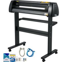 Vevor - Plotter de Decoupe Vinyle Alimentation 720 mm, Traceur de Coupe pour lImpression de Vinyle, Force et Vitesse Reglables, Ecran lcd, 3 Lames,