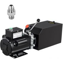 Pompe hydraulique 14 l, Pompe hydraulique a Simple Effet Reservoir Noir, Pompe hydraulique remorque Demarrage rapide, Pompe hydraulique avec