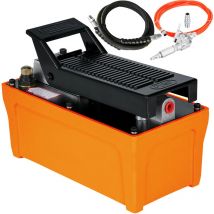 VEVOR Pompe Hydraulique Pneumatique 75Mpa, Pompe Hydraulique a Air Jack Pump, Reservoir Pompe Hydraulique a Pedale, dans le levage/lentretien des