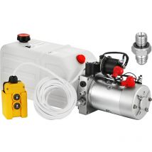 Pompe hydraulique 12 v 7 l Pompe hydraulique remorque Simple effet Reservoir plastique Demarrage rapide Debit dehuile rapide Aucune fuite Remorque