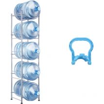 Porte-bouteilles deeau a 5 niveaux, porte-bouteilles de 5 gallons, porte-bouteilles deeau a une rangee pour 5 bouteilles, porte-bouteilles deeau