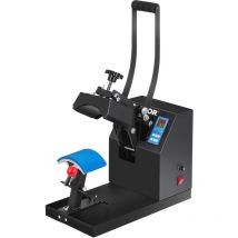 Presse a Chaud 9x14 cm Machine de Sublimation de Transfert 350 w, Presse a Chaleur Element Revetu de Teflon, Presse a Textile Intelligent Plaque