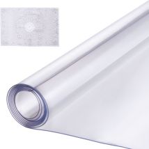 Protection de bureau en pvc transparent, 40 x 60 pouces, epaisseur de 1,5 mm, housse de table rectangulaire, resistante a leau et facile a nettoyer,