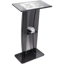 Mophorn - vevor Pupitre de Conference 68,5 x 33 x 120 cm Podium de Presentation Acrylique Plan Incline avec Etagere de Stockage Lutrin Debout pour