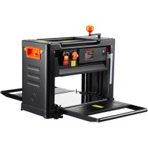 Mophorn Raboteuse deepaisseur , raboteuse de table de 13", deux vitesses, moteur 15 A 2000 W, 3 lames, table dealimentation etendue de 12", faible