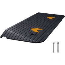 Mophorn - Rampa de umbral de caucho elevación de 2', capacidad de 33069 lb, rampa de caucho reciclado antideslizante para puertas, sillas de ruedas y