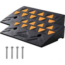 Vevor - Rampa Umbral Elevación de 11 cm 2 Piezas Rampas de Goma para Aceras Carga de 15 t Rampa de Acceso para Sillas de Ruedas con Estructura de
