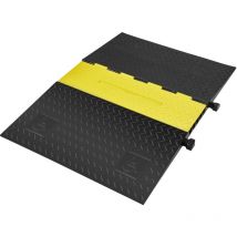 Mophorn - vevor Rampe Protection Cable a 5 Canaux Passage de Cable au Sol Caoutchouc 114,5x80x5 cm Passe Cable Ralentisseur Charge 10000 kg avec