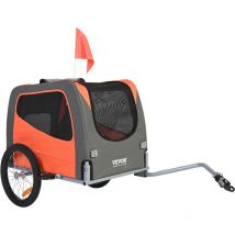 Mophorn - vevor Remorque de Velo Chien Pliable Charge 30 kg Porte Animaux de Compagnie de Velo Cadre Facile a Plier avec Roues a Degagement Rapide,