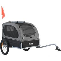 Mophorn - vevor Remorque de Velo Chien Pliable Charge 40 kg Porte Animaux de Compagnie de Velo Cadre Facile a Plier avec Roues a Degagement Rapide,