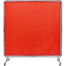 Mophorn - vevor Rideau de Soudage avec Cadre, 1,8x1,8 m Ecran de Protection pour Soudure en Vinyle Ignifuge sur 4 Roues Pivotantes 2 Verrouillables,