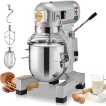 Robot Patissier Commercial 18,7 l, Batteur Melangeur avec 3 Vitesses Reglables, Mixeur a Pate 1100 w, avec Bol en Inox et 3 Accessoires de Melange,