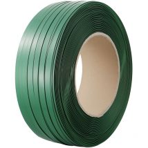 Rouleau de cerclage en polyester pet pour emballage, 1200 m x 15,9 mm x 0,8 mm, bobine de cerclage robuste pour palettes, haute resistance 450 kg,