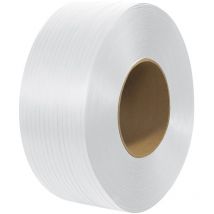 VEVOR Rouleau de cerclage en polypropylene (PP) pour emballage, 3000 m x 12,7 mm x 0,8 mm, bobine de cerclage robuste pour palettes, resistance 110