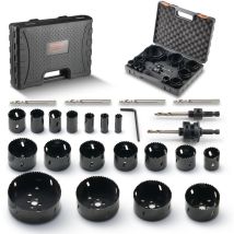 Mophorn - vevor Scie Cloche Bi-metal Coffret de Scie Trepan avec 18PCS Lames de Scie 19-114 mm Profondeur de Coupe 38 mm 6 Meches 1 Cle Hexagonale