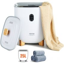 Seche Serviettes 25 l, Chauffe Serviettes avec Ecran led et Colonnes Chauffantes Inferieures, Seau Chauffe Serviettes Intelligent avec Minuterie