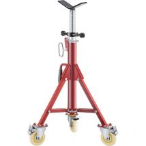 Vevor - Servante de Tubes a Tete en v sur Roulettes Servante Tuyauteur Charge 400 kg Servante Tuyaux Structure en Acier Ajustable 71 - 131 cm Pieds