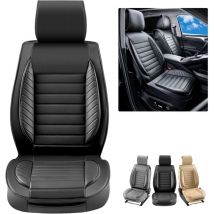 Vevor - Sitzbezüge, Universal Autositzbezüge Vordersitze, 2 Stück Kunstleder Sitzbezug, Halbgeschlossenes Design, abnehmbare Kopfstütze und Airbag