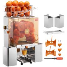 Vevor Spremiagrumi Elettrico Commerciale 120 w, Estrattore di Succo Alimentazione Automatica con Filtro Estraibile e Secchio Raccolta Buccia per