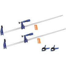 Vevor Stangenklemmen Holzbearbeitung 2 Stk. 914 Mm Öffnung, Feststellbare F-klemme Mit 272 Kg Belastungsgrenze, 63,5 Mm Tiefe, Gusseisen & 