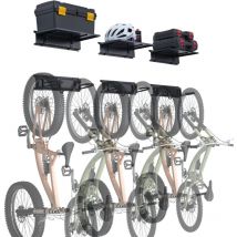 VEVOR Support de rangement pour velo, 1219,2 mm, 6 porte-velos et 3 crochets pour casques, organisateur maison et garage, charge 136 kg, support