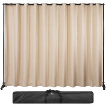 VEVOR Support de separation de piece, 3x2,6 m, 4 roulettes, cadre en alliage dealuminium, rideau occultant et sac Oxford portable inclus, separateur
