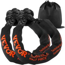 Vevor - Synthetischer weicher Schäkel, 1/2' x 22' (2er-Pack) 44092 lbs (20 Tonnen) Bruchfestigkeit Bergungs-Abschleppschäkel mit 2 zusätzlichen