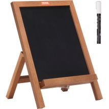 Tableau Noir de Table 25x36 cm Mini Ardoise Craie Restaurant Magnetique avec Chevalet en Bois Presentoir de Table 1 Marqueur a Craie Liquide Panneau