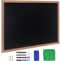 Mophorn - vevor Tableau Noir Magnetique 89x117 cm Tableau a Craie Noir avec Cadre en Bois Montage Mural 4 Marqueurs 1 Effaceur Tableau d'Affichage