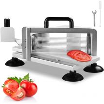 Vevor Tagliapomodoro Commerciale, Tagliapomodoro da 1/4', Tagliapomodoro in Acciaio Inossidabile Resistente, con Piedini Antiscivolo, per Tagliare