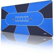 Tapete de Mesa de Poker 180 x 90 cm Tablero de Mesa de Poker para 6-8 Jugadores con Bolsa de Transporte Alfombra de Póquer Impermeable para Juegos de