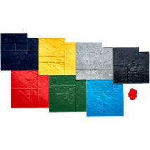 Vevor - Tapis de tampons en beton 7 pcs, tapis de tampon de texture en polyurethane pour carrelage en pierre, 618 x 618 mm, moule de texture en beton