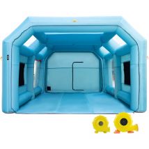 VEVOR Tienda Inflable de 8,5 x 4,6 x 3 m, Tienda de Campaña para Coche con Sistema de Filtro de Aire y 2 Sopladores, para Garaje de Motocicletas,