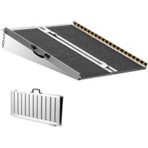 Mophorn - vevor Tragbare Rollstuhlrampe, 60,96 cm 363 kg Kapazität, rutschfeste, klappbare Schwellenrampe aus Aluminium, faltbare Rampe für