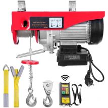 Mophorn - Treuil electrique, capacite de levage 2200 lbs, 1600W, 220V, treuil en fil deacier avec telecommande sans fil, hauteur de levage 40ft,