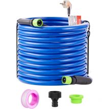 Tuyau deEau Chauffant 22,9 m pour Camping-car, Tuyau deEau Potable Antigel jusqua -42,7 °C, Autoregulation Automatique, Diametre Interieur de 16 mm