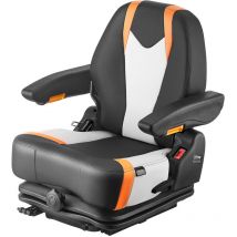 VEVOR Universal Forklift Seat, Tractor Suspension Seat with Adjustable Back, Armrest & Safety Belt, Secure Fold Down Tractor Seat with Micro Switch,