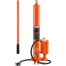 Mophorn - vevor Martinetto Idraulico a Ram Lungo, Cilindro di Sollevamento Motore da 8 Tonnellate con Pompa ad Aria e Pompa a Pistone Singolo, Base a